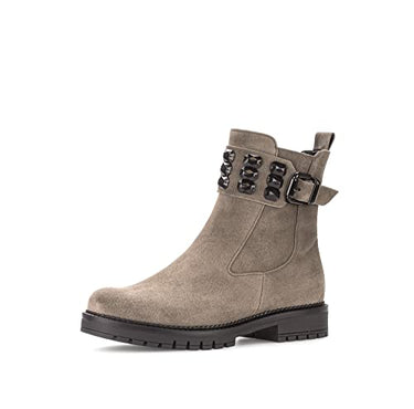 Gabor Damen Chelsea Boots, Frauen Stiefeletten,Wechselfußbett,Komfortable Mehrweite (H),Stiefel,Booties,braun (Mel.),38.5 im Sale